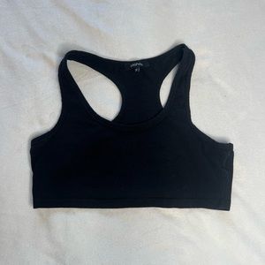 Black mini crop top
